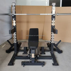 Système de rack combiné multifonctionnel pour développations assises (plate/inclinée), poussées de hanche, rameuses et curls biceps – <span class=keywords><strong>Banc</strong></span> et rack réglables - Product Image 6
