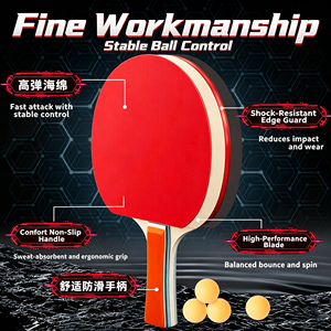 Oem Manufacturer Usapa Approved 18k Carbon <b>Table</b> <b>Tennis</b> Batt Set With 2 Solid Wood Bats Long Pimples Rubber 3 Balls Blue Carry - Product Image 2