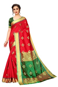 New Trending Banarasi Silk <b>Saree</b> <b>Blouse</b> Piece Free Size Party Wear Indian Women's Sari Wholesale Surat - Product Image 6