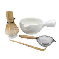 Bol en céramique Chasen Chawan fabriqué à la main avec étiquette personnalisée OEM avec kit Matcha à long manche