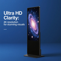 Señalización Digital de pie con pantalla táctil 4K para centros comerciales, tiendas minoristas, subterráneos, publicidad de búsqueda de vías, SDK personalizable