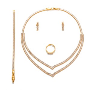 Simple 3A + CZ Zircon Collier <span class=keywords><strong>Ensemble</strong></span> <span class=keywords><strong>Pour</strong></span> Les Femmes De <span class=keywords><strong>Mariage</strong></span> <span class=keywords><strong>Ensemble</strong></span> De Bijoux De Mariée Bijoux <span class=keywords><strong>Femme</strong></span> Ensembl BN8363 Accessoires Cadeau - Product Image 5