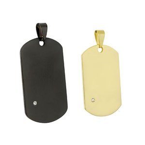 2 pendentifs fins et breloques militaires en acier, pendentif militaire en acier - Product Image 1