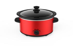 <span class=keywords><strong>Mijoteuse</strong></span> ovale en céramique de <span class=keywords><strong>4</strong></span> litres avec couvercle et Crock en grès lavable au lave-vaisselle, avec boîtier en acier inoxydable - Product Image 2