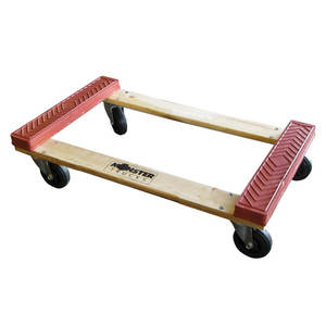 रबर बम्पर लकड़ी डॉली, 1300 £ लोड हो रहा है क्षमता, दृढ़ लकड़ी से बना और रबर बैंड और Colson casters - Product Image 4