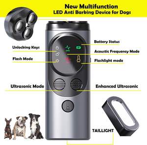 Benutzer definiertes LED-Licht 3-Kopf-Ultraschall-Hundetrainer Repeller Anti-<span class=keywords><strong>Barking</strong></span>-Trainings kontroll gerät mit benutzer definierten Farben - Product Image 3