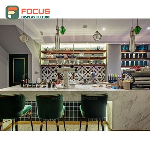 Modern Coffee Merchandise Display Rack Solid Wood Frame Biscuit Snack Display Coffee Bar Display Rack - Product Image 5