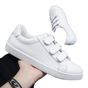 Nouvelles chaussures de course pour hommes blanches, antidérapantes, anti-odeurs, tige en tissu de coton, semelle extérieure en caoutchouc, mode décontractée, PU - Product Image 1