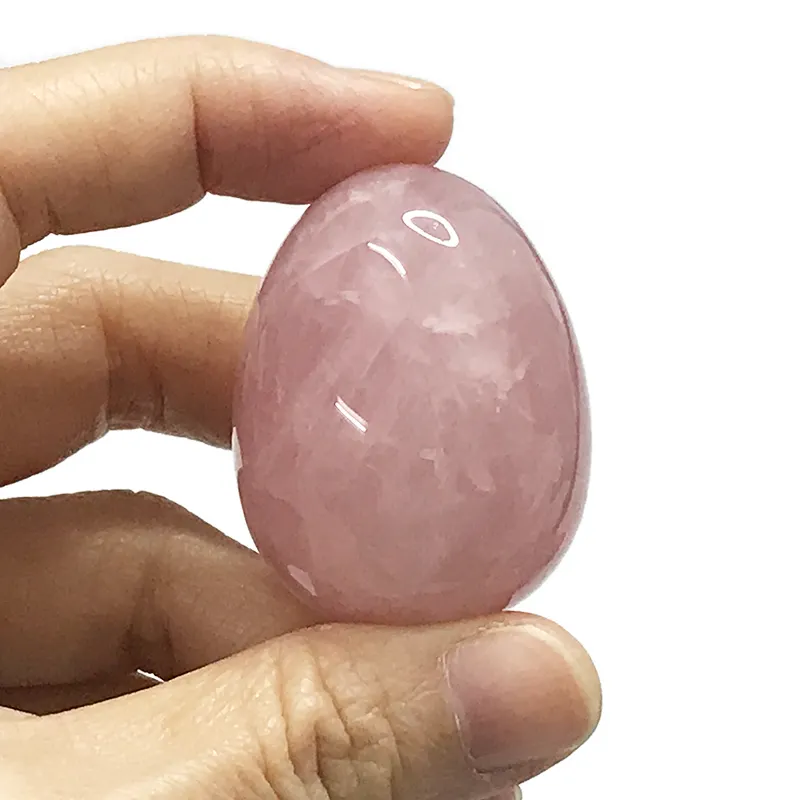 Yoni di guarigione uova di pietra commercio all'ingrosso, naturale quarzo rosa uova yoni