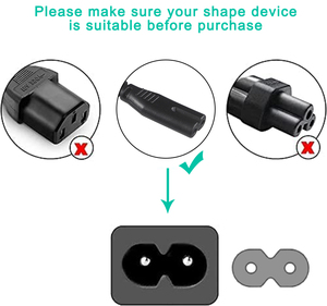 American IEC320 C7 Đầu Nối Cái Dây Sạc TV Hình Cáp Nguồn Phích Cắm 2 Chấu Tiêu Chuẩn Mỹ 8 - Product Image 3
