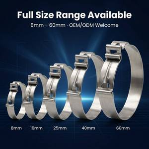Collier de serrage 8-16mm SS304 <span class=keywords><strong>Clic</strong></span> R à cliquet autobloquant poli métrique/pouce pour turbocompresseur diesel, intercooler, ligne de carburant - Product Image 6