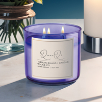 Bougie parfumée à la soja de luxe avec logo personnalisé, disponible en plusieurs tailles (6/8/10 oz) avec un coffret cadeau exquis pour la décoration de la maison