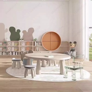 Ensemble table et chaises rondes en contreplaqué au design moderne pour enfants, avec fonction amovible, idéal pour l'école, le supermarché et le salon <span class=keywords><strong>Zdh</strong></span> RH8219 - Product Image 2