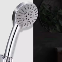 Kit de douche à main haute pression 4 fonctions avec finition chromée ABS, design moderne, installation facile, montage mural