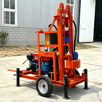 Foreuse rotative hydraulique portable pour puits d'eau de 100 m de profondeur / Machine de forage de puits d'eau avec démarrage électrique