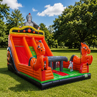 Toboggan gonflable de haute qualité à prix avantageux, château gonflable à thème bonbons avec toboggan géant pour les fêtes