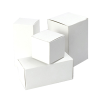 Boîte en verre pour bougie en papier blanc uni de luxe personnalisée, emballage noir pliable à plat, emballage de dessin animé blanc, bougies