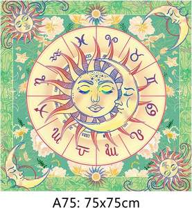 Tarots Nappe Divinations Couverture de Table <span class=keywords><strong>Oracles</strong></span> Jeu de Société Tapis Carré Autel Nappe Divinations Nappe en Stock - Product Image 5