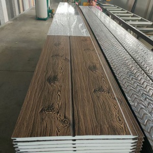 แผ่นผนังตกแต่ง<span class=keywords><strong>ลายไม้</strong></span>โลหะขนาด 16 มม. แผ่นแซนวิช PU สำหรับสร้างบ้านได้อย่างรวดเร็ว - Product Image 4