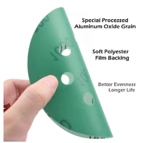थोक 6 इंच ग्रीन फिल्म सैंडपेपर शीट हुक और लूप सैंडिंग डिस्क 40 ~ 1000 # वेलक्रो डिस्क - Product Image 6