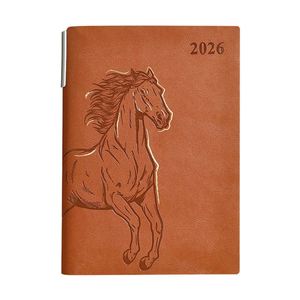 Exquisito Cuaderno de Negocios A5 con Tapa Dura de Cuero PU, Agenda 2026, Diario Personalizado con Páginas Gruesas y Cubierta Multicolor - Product Image 1