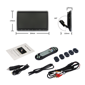 Moniteur d'appui-tête 10,1 pouces 1080P HD Écran tactile <span class=keywords><strong>Lecteur</strong></span> <span class=keywords><strong>DVD</strong></span> de voiture BT Écouteurs Moniteur FM BT AUX USB TF Slot Appui-tête de voiture - Product Image 6