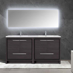 Meuble-lavabo double pour salle de bains flottant personnalisé pour salles de bains - Product Image 1