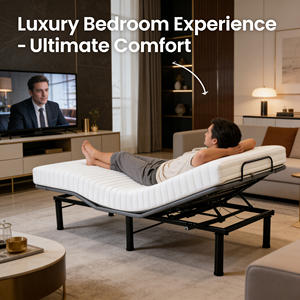 Cadre de <span class=keywords><strong>lit</strong></span> en <span class=keywords><strong>métal</strong></span> moderne, écologique, sans fil, réglable à distance, tailles personnalisables, silencieux et durable, pour chambre à coucher – Commandes en gros disponibles - Product Image 1