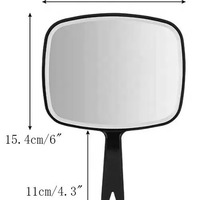 Miroir de maquillage grand format à prix d'usine en gros, miroir portable simple face disponible en plusieurs couleurs avec étiquette personnalisée