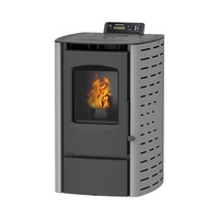 Poêle à granulés de bois moderne européen sans fumée haute efficacité MINI03B 6KW, chauffage portable pour salon avec Wifi