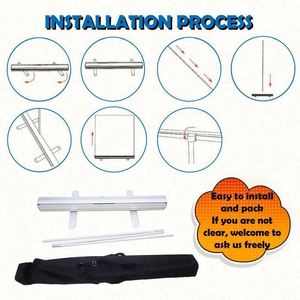 Support de bannière enroulable en aluminium - Rétractable, léger, réglable, portable, affichage publicitaire couleur haute résolution, sans outil - Product Image 6