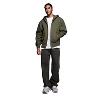 Sudadera con Capucha y Cremallera de Felpa Francesa de Algodón de 380 g/m², con Serigrafía y Bordado, con Logotipo Personalizado, Unisex, Talla Grande, para Invierno