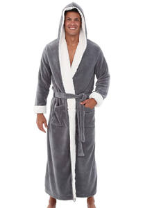 Abito da <span class=keywords><strong>uomo</strong></span> stile di vendita caldo autunno inverno a maniche lunghe accappatoio con cappuccio <span class=keywords><strong>pigiama</strong></span> da donna - Product Image 2