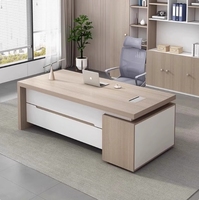 Chaise de bureau individuelle moderne avec grand bureau en bois simple et structure métallique, pour école, gestionnaire financier, mobilier de bureau général