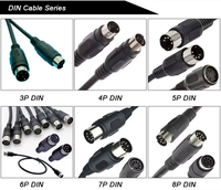 Wavelink Hochwertiges Mini-DIN-MIDI-Verbindungskabel 24-30AWG Rechtwinkliger Stecker 5-polig PVC-Ummantelung Verdrilltes Paar Geflochtene Abschirmung