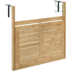 <span class=keywords><strong>Mesa</strong></span> Plegable de Bambú Resistente para Balcón, <span class=keywords><strong>Mesa</strong></span> Colgante en el Barandilla del Balcón con Soportes de <span class=keywords><strong>Pared</strong></span> Totalmente Ajustables y Tablero de <span class=keywords><strong>Mesa</strong></span> para Balcón - Product Image 1