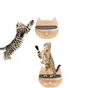 Estante de pared de madera para gatos, plataforma de escalada de madera maciza, antideslizante, duradera, ecológica, fácil de montar, para gatos de interior - Product Image 2