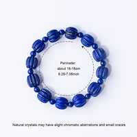 Bracelet extensible en perles de lapis-lazuli naturel, forme irrégulière, pierres semi-finies, bijoux en lapis-lazuli