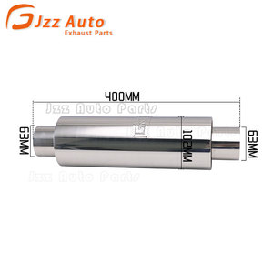 Modificare accessori scarico silenziatore vibrante in acciaio inox silenziatore 2/2.5 "presa di ingresso risonatore Sport universale - Product Image 3