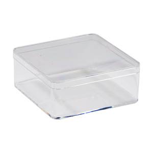 Petite boîte carrée transparente en plastique PS 200 ml, qualité alimentaire, avec couvercle, pour bonbons, bijoux, échantillons, organisateur de cadeaux - Product Image 6