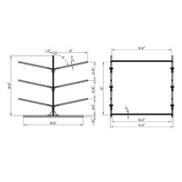 Support sur pied en aluminium pour 6 Kayak ou canes, professionnel et robuste, présentoir de canes ou de Kayak, t601