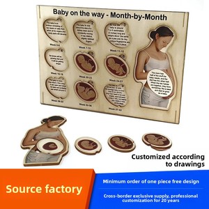 Motif personnalisé femme enceinte Puzzle en bois bébé échographie cadre photo annonce de grossesse jouet pour enfants - Product Image 3