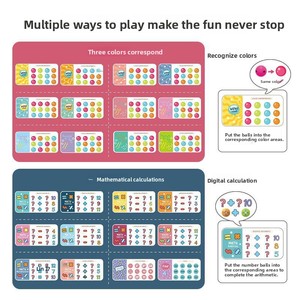 Jeu de table éducatif en plastique EN71 : Piste de balle roulante, machine de jeu château parent-enfant, <span class=keywords><strong>attrape</strong></span>-balle, cadeau défi - Product Image 4