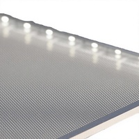 Panneau de guidage lumineux en acrylique PMMA, feuille à points laser LGP, diffuseur LED pour affichage rétroéclairé en caisson lumineux
