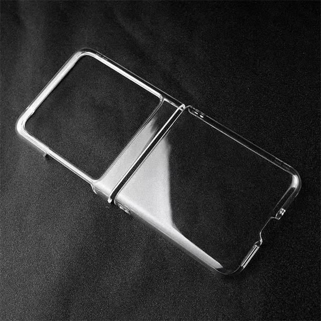 2023 Transparent Glossy Clear Hard PC Mobile Phone Case Cover for Motorola Razr 40 Ultra