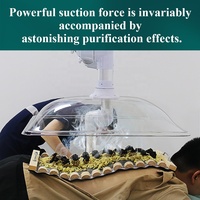 SZJIJE 400W Extracteur d'odeurs de fumée de moxibustion à forte aspiration avec filtre à air au plasma