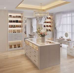 ตู้เสื้อผ้าแบบ<span class=keywords><strong>ว</strong></span>อล์ก<span class=keywords><strong>อิน</strong></span>สีขาวไม้ ดีไซน์หรูหราทันสมัยจาก Vermonhouzz สำหรับจัดเก็บของใน<span class=keywords><strong>ห้อง</strong></span>นอน - Product Image 1