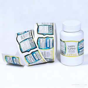 Autocollants personnalisés pour produits de santé et compléments nutritionnels avec logo de marque, dorure à chaud brillante pour la promotion - Product Image 4