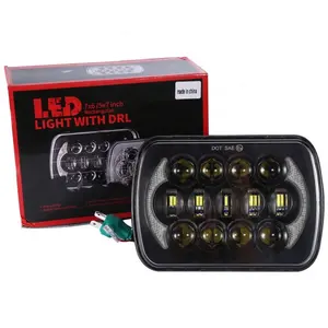 Lampu depan led sorot rendah persegi panjang 85w, untuk Jeep wrangler