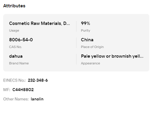 Lanoline anhydre de qualité USP pour la fabrication de pommades cosmétiques et de soins de la peau - Product Image 6